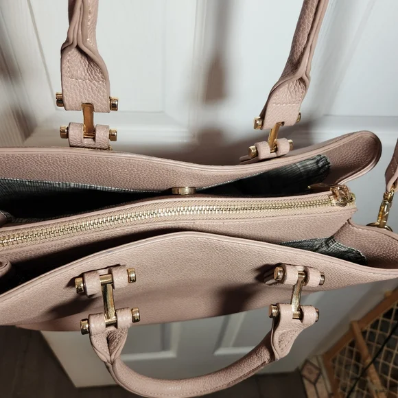 Miztique Purplish Pink Vegan Leather Convertible Crossbody Satchel Bag Purse - Picture 7 of 11